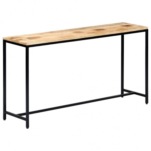 Mesa consola de madera maciza de mango en bruto 140x35x76 cm D