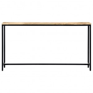 Mesa consola 140x35x76 cm madeira de mangueira maciça áspera H