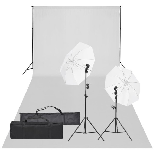 Kit de estudio fotográfico con set de luces y fondo D