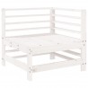 Juego de muebles de jardín 7 pzas madera maciza de pino blanco 3
