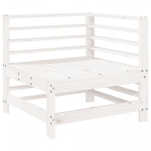 Juego de muebles de jardín 6 piezas madera maciza pino blanco M 3