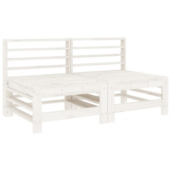 Juego de muebles de jardín 4 pzas madera maciza de pino blanco M 3