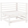 Juego de muebles de jardín 4 pzas madera maciza de pino blanco 5
