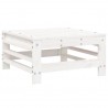 Juego de muebles de jardín 7 pzas madera maciza de pino blanco 5