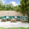 Juego de muebles de jardín 8 pzas madera de pino impregnada 1