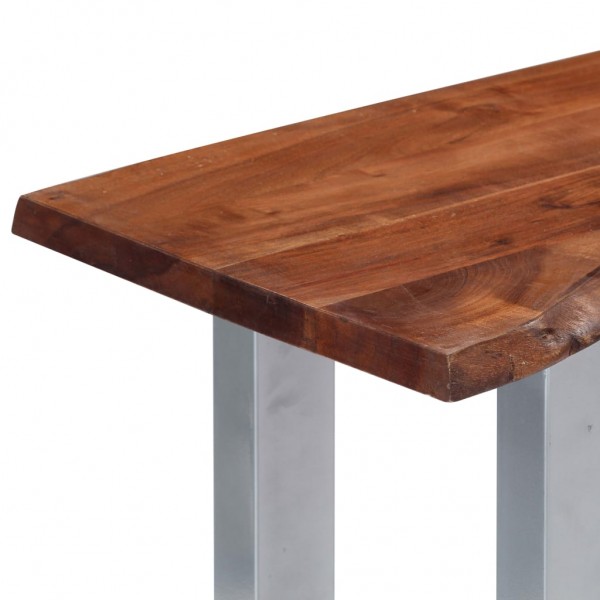Mesa consola 115x35x76 cm madera maciza de acacia y hierro M 4