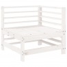 Juego de muebles de jardín 7 pzas madera maciza de pino blanco 3