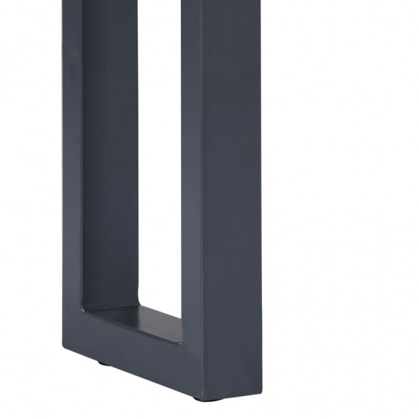 Mesa consola 115x35x76 cm acácia maciça e ferro cinzento M 3