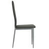 Sillas comedor 6 unidades cuero artificial gris 4