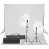 Kit de estudio fotográfico con set de luces y fondo 1