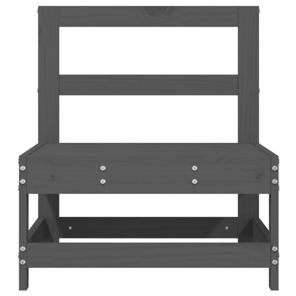 Sofá central de jardín madera maciza de pino gris M 3