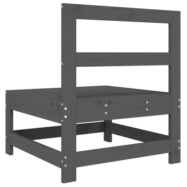 Sofá de centro para jardim madeira de pinho maciça cinzento M 5