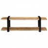 Mueble para la TV de madera maciza de mango 130x40x40 cm 4