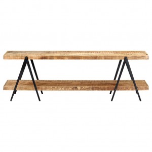 Mueble para TV de madera maciza de mango 160x40x50 cm H