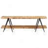 Mueble para TV de madera maciza de mango 160x40x50 cm 2