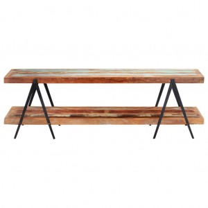 Mueble para TV de madera maciza reciclada 160x40x50 cm H