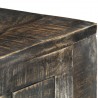 Escritorio de madera maciza de mango negro 110x50x75 cm 4