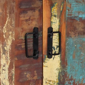 Aparador de madera maciza reciclada 120x30x75 cm H