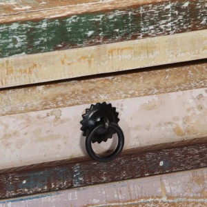 Mesa consola madera maciza reciclada 120x40x75 cm H