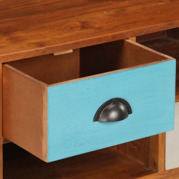 Móvel de TV c/ 3 gavetas 110x35x50 cm madeira de acácia maciça M 4