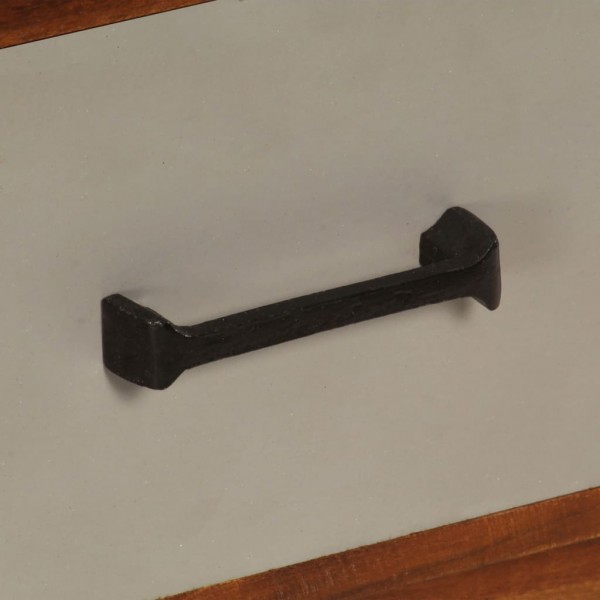 Móvel de TV c/ 3 gavetas 110x35x50 cm madeira de acácia maciça M 5