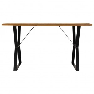 Mesa de comedor de madera maciza reciclada 140x80x76 cm H