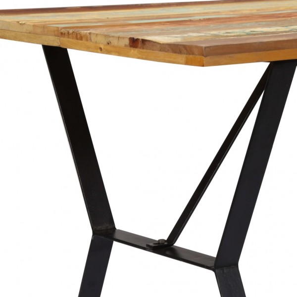 Mesa de comedor de madera maciza reciclada 140x80x76 cm M 4