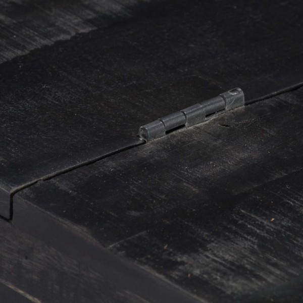 Mesa de centro 65x65x30 cm madeira de mangueira maciça preto M 3