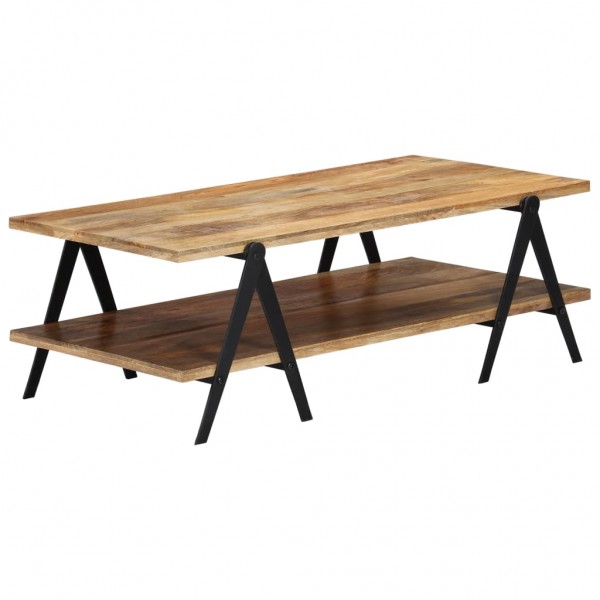 Mesa de centro madera maciza de mango 115x60x40 cm D