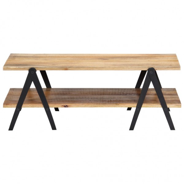 Mesa de centro madera maciza de mango 115x60x40 cm M 4