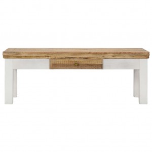 Mesa de centro madera maciza de mango 110x50x40 cm H
