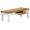 Mesa de centro madera maciza de mango 110x50x40 cm 3