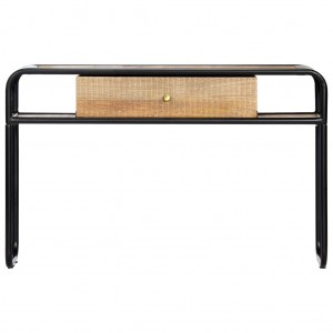 Mesa consola de madera maciza de mango 118x30x75 cm H
