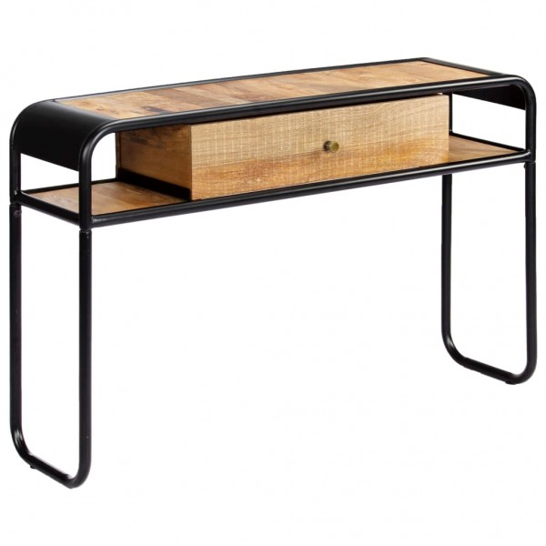 Mesa consola de madera maciza de mango 118x30x75 cm M 3
