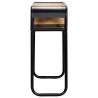 Mesa consola de madera maciza reciclada 118x30x75 cm 4