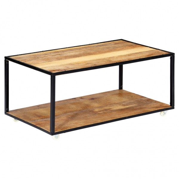 Mesa de centro de madera maciza reciclada 90x50x40 cm D