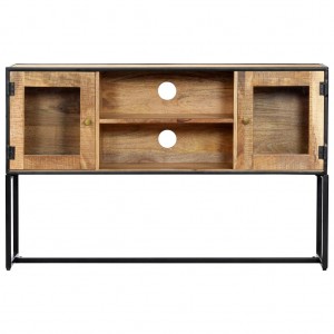 Mueble para la TV de madera maciza reciclada 120x30x75 cm H