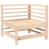 6 pcs conjunto lounge de jardim pinho maciço 3