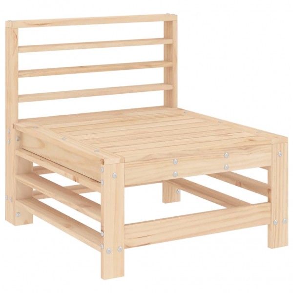 7 pcs conjunto lounge de jardim pinho maciço M 4