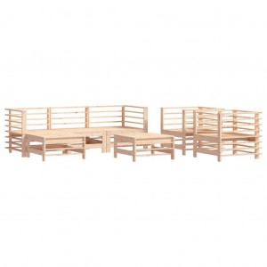 Conjunto de mobília de jardim 7 peças madeira maciça de pinheiro H