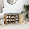 Banco zapatero madera de ingeniería roble Sonoma 102x32x50 cm 5