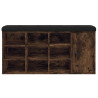 Banco zapatero madera de ingeniería roble ahumado 102x32x50 cm 5