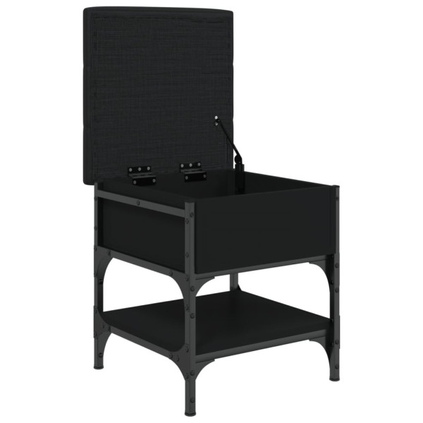 Banco zapatero madera de ingeniería negro 42x42x45 cm M 5