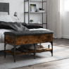Banco zapatero madera de ingeniería roble ahumado 82x42x45 cm 3