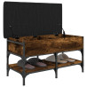 Banco zapatero madera de ingeniería roble ahumado 82x42x45 cm 4