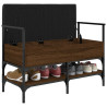 Banco zapatero madera de ingeniería marrón roble 85.5x42x57.5cm 4