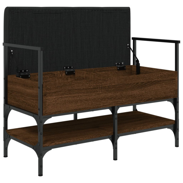 Banco zapatero madera de ingeniería marrón roble 85.5x42x57.5cm M 5