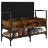 Banco zapatero madera ingeniería roble ahumado 85.5x42x57.5 cm 4