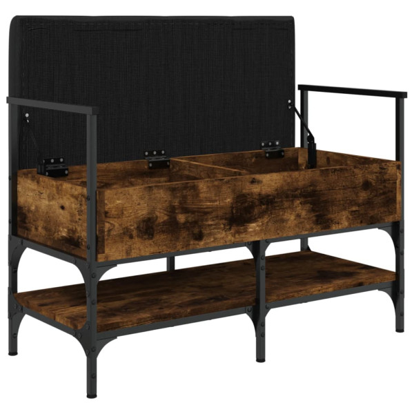 Banco zapatero madera ingeniería roble ahumado 85.5x42x57.5 cm M 5