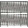 Biombo de 4 paneles ratán sintético gris 5